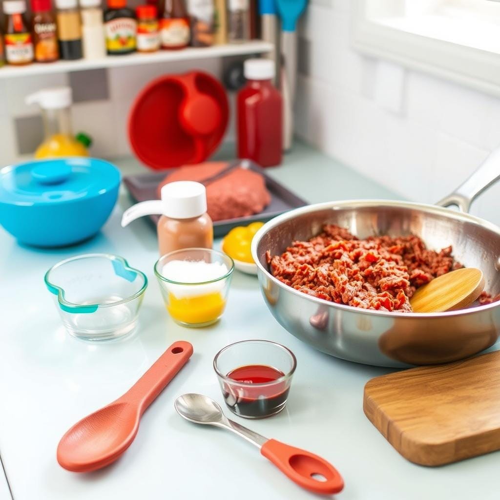 3-ingredient sloppy joe kitchen tools