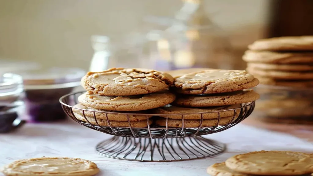 4-ingredient peanut butter cookies on a plate