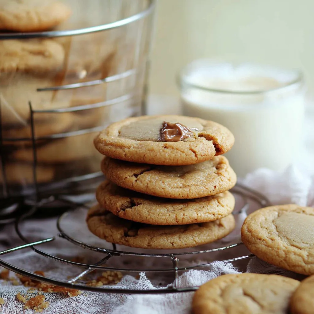 4-ingredient peanut butter cookies on a plate