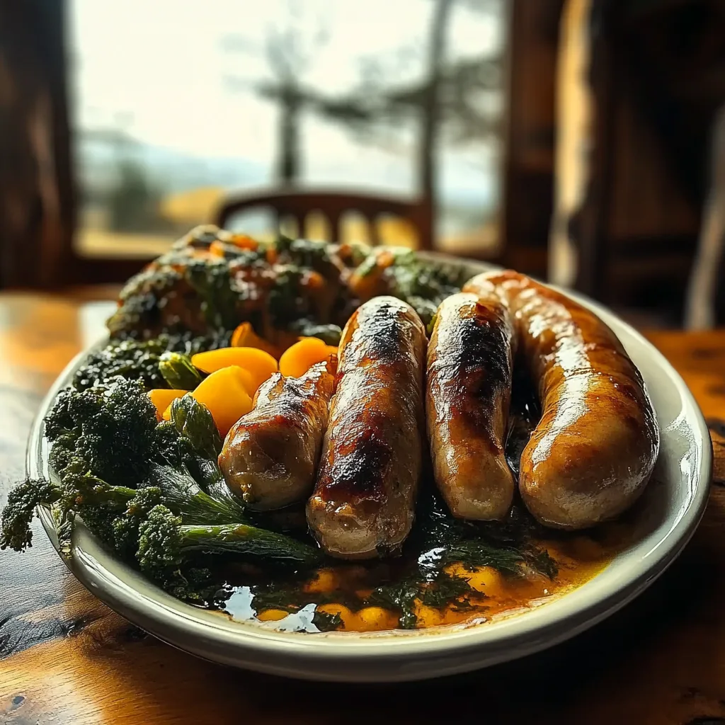 Deliciously cooked beef sausage served on a plate