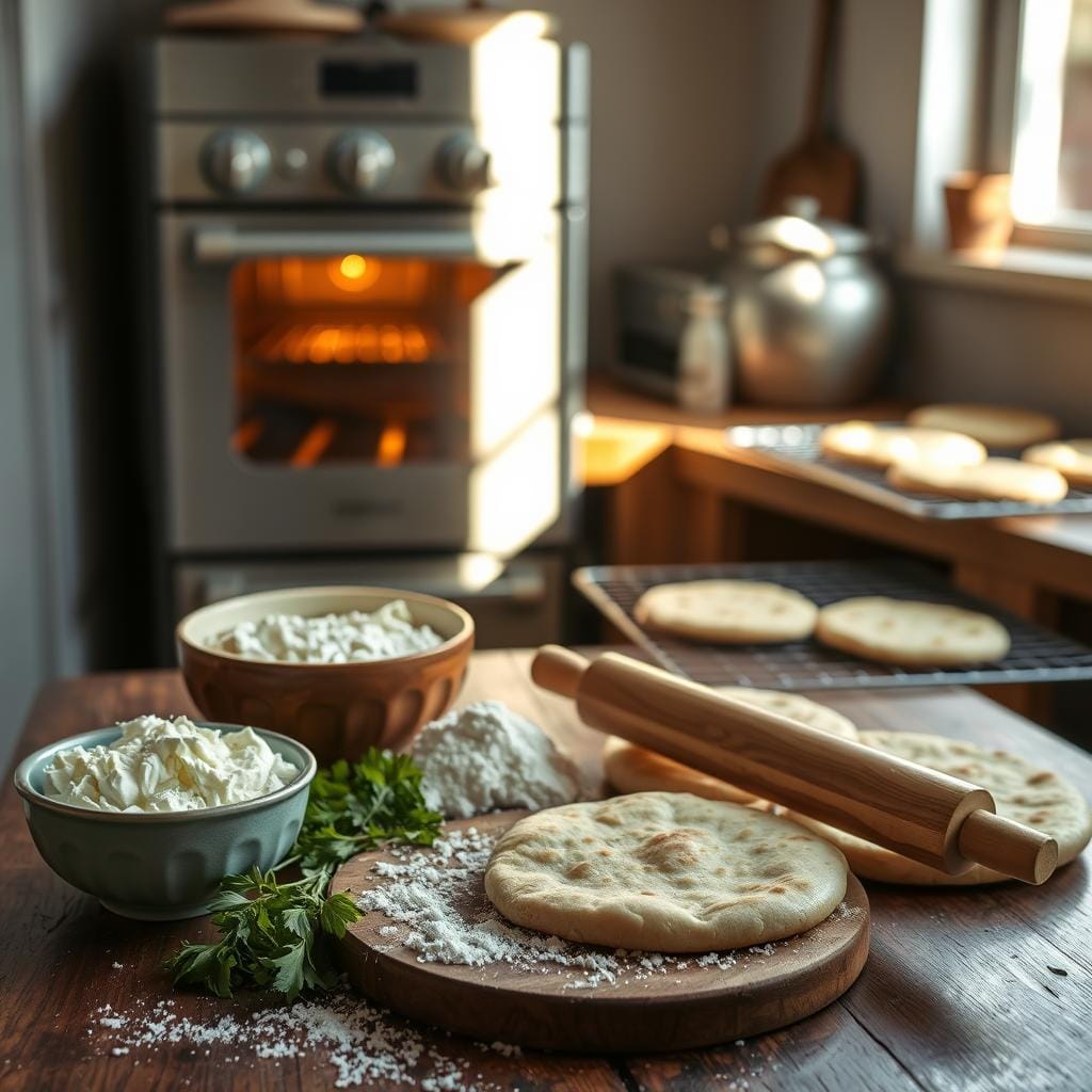 Cooking cottage cheese flatbread