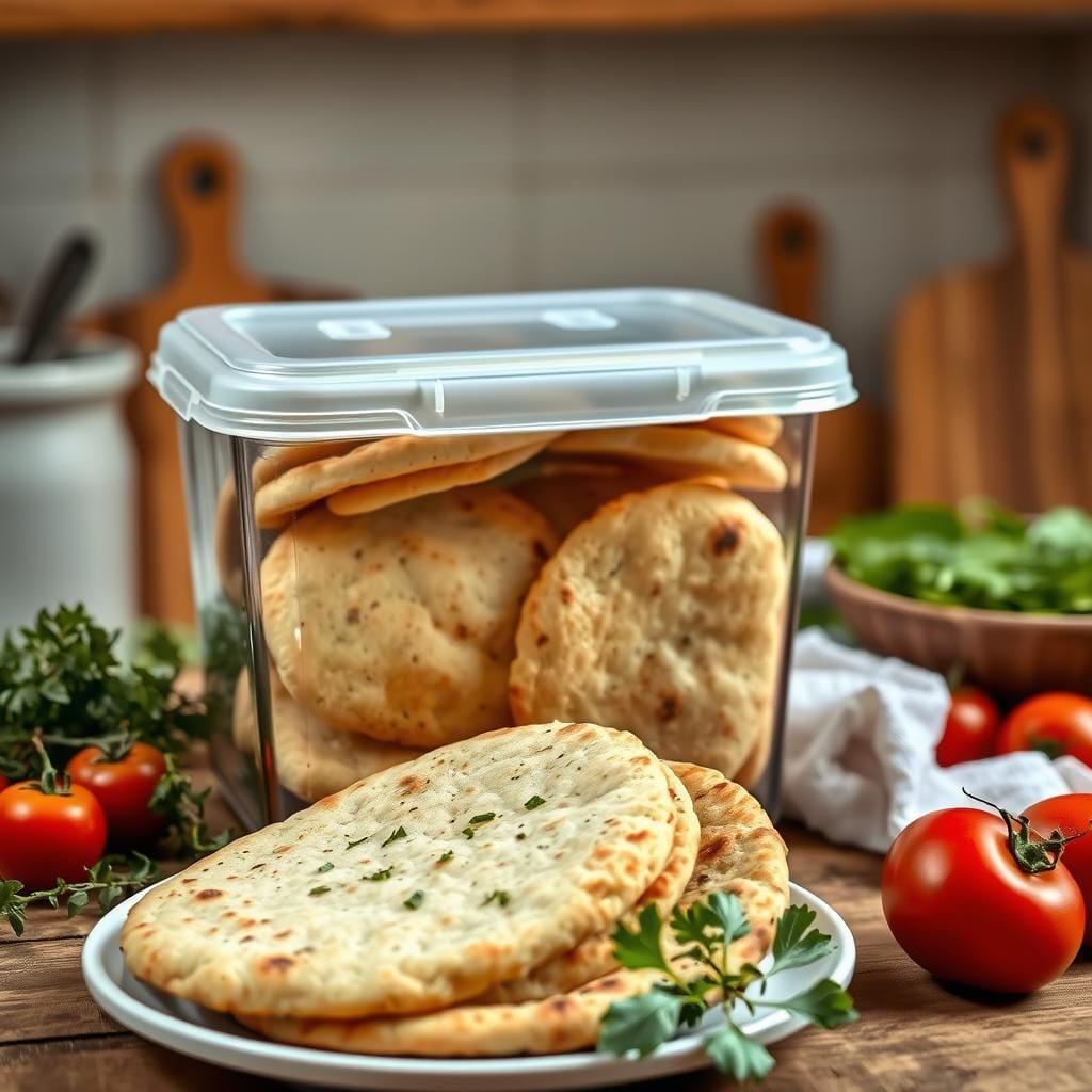 Cottage cheese flatbread storage