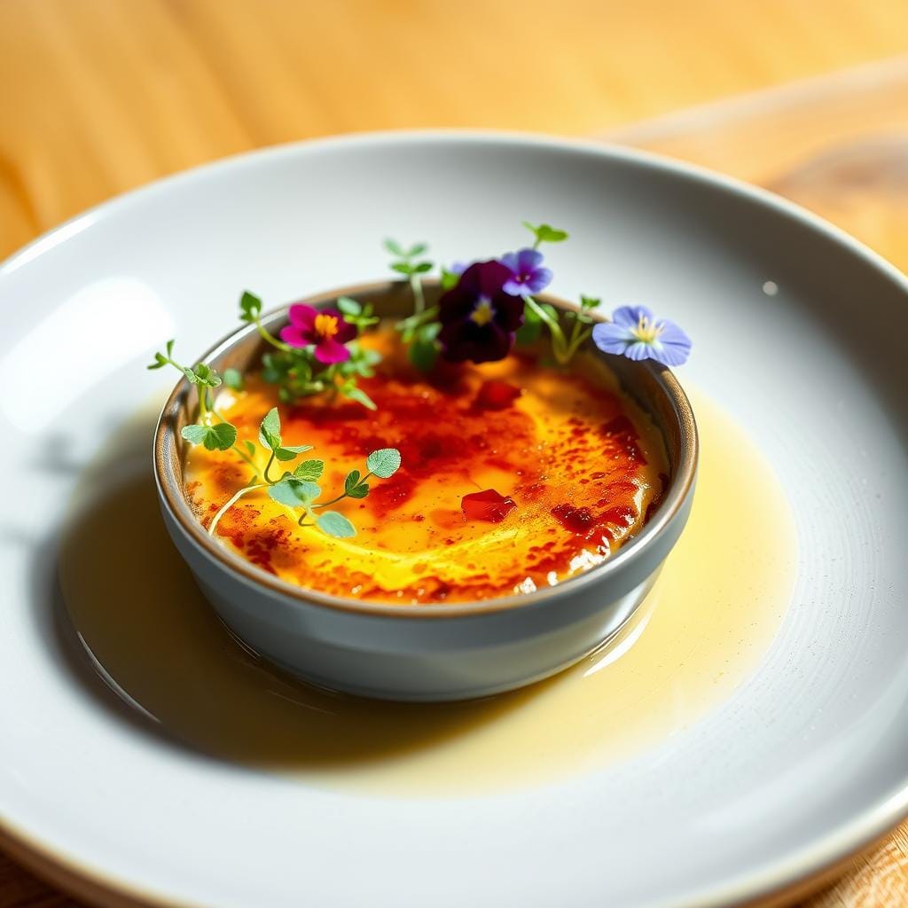 Elegant dessert plating