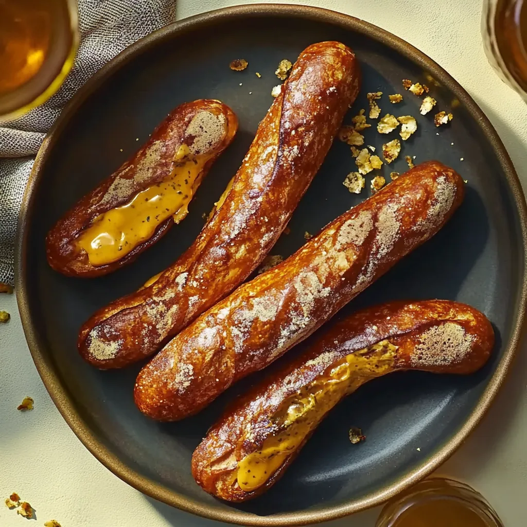 Homemade pretzel sticks fresh out of the oven.