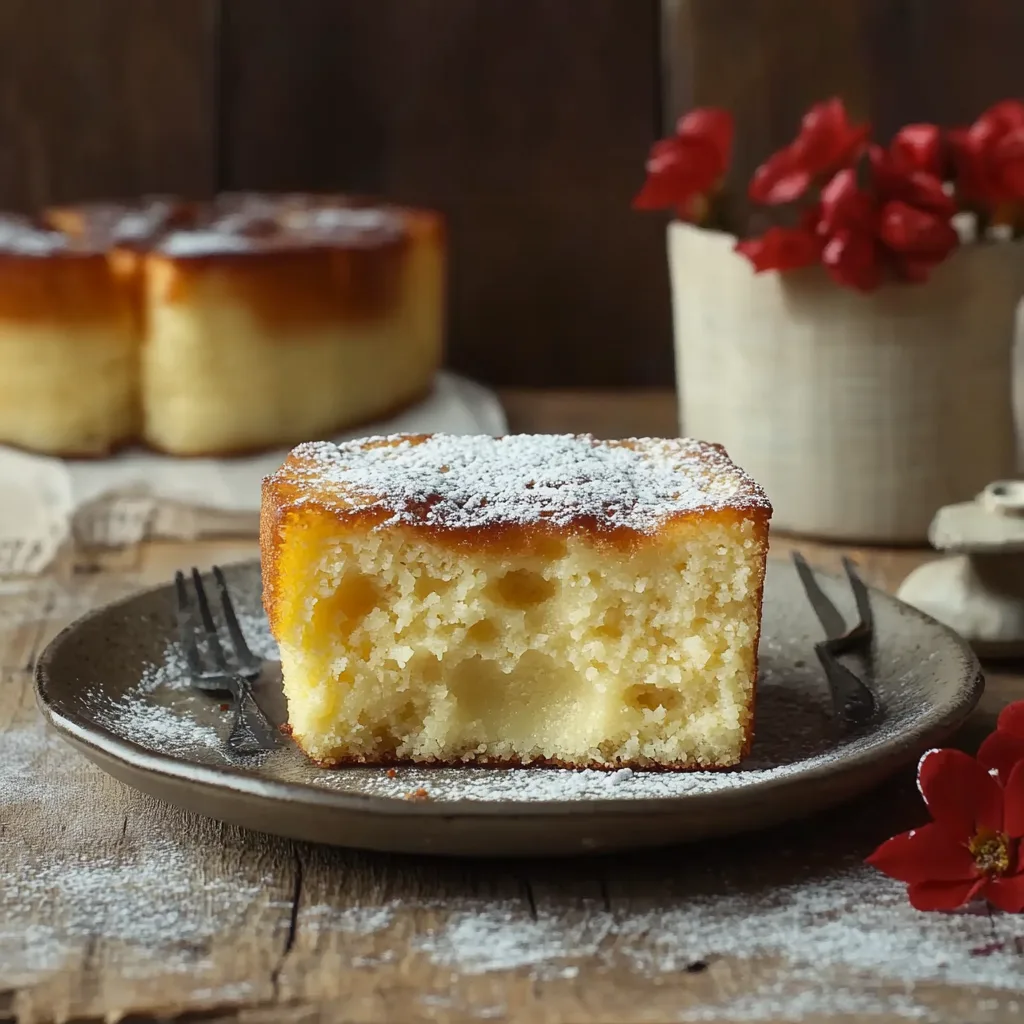 Moist and fluffy kefir sheet cake with whipped frosting.