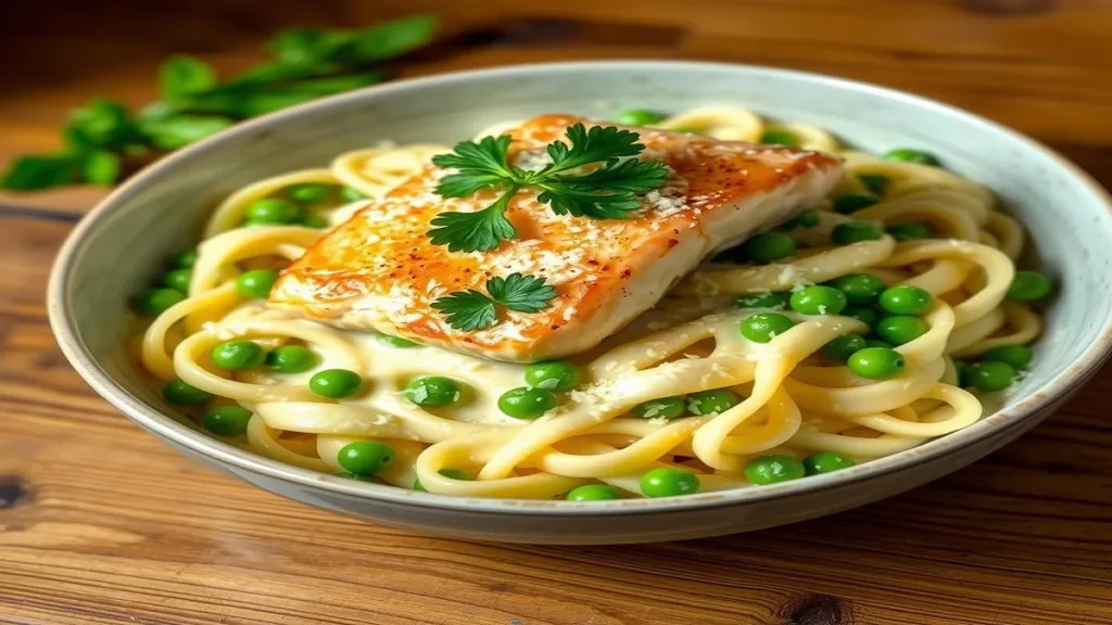 SALMON ALFREDO PASTA