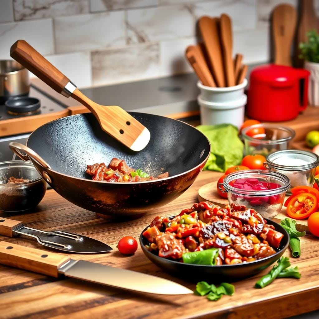 Tools for beef stir fry