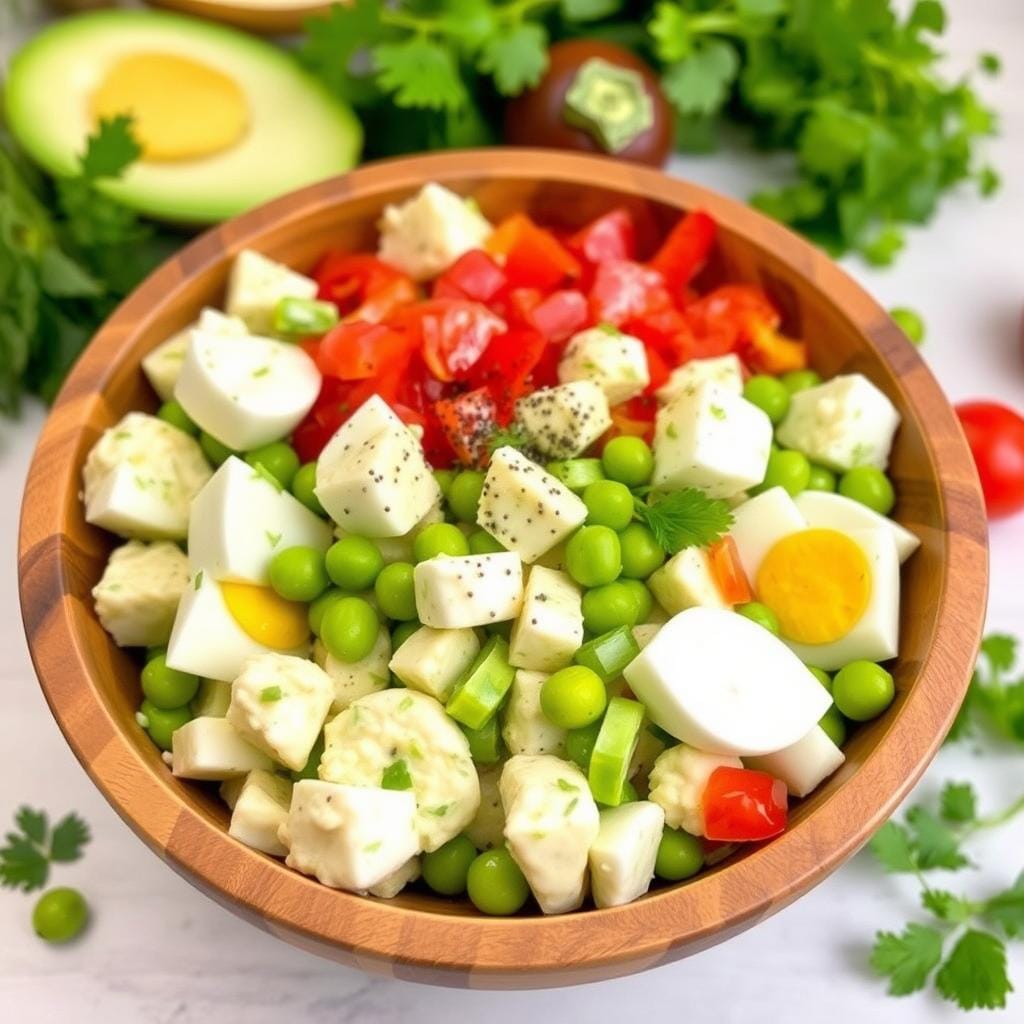 healthy edamame egg salad