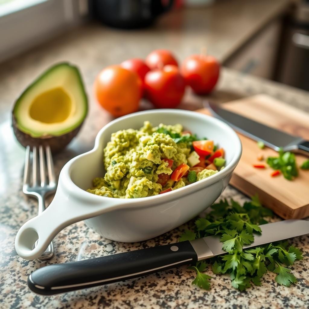 homemade guacamole tools