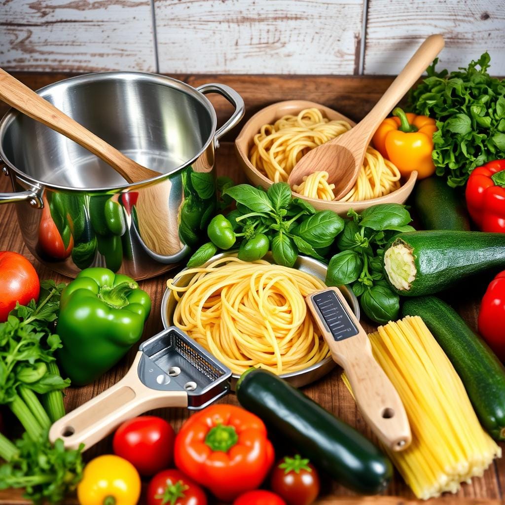 pasta primavera tools