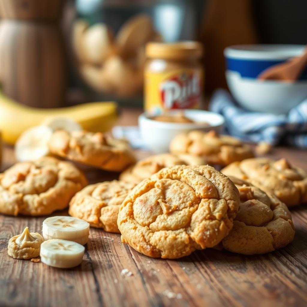 peanut butter banana cookies