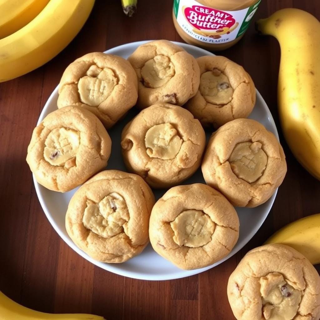 peanut butter banana cookies