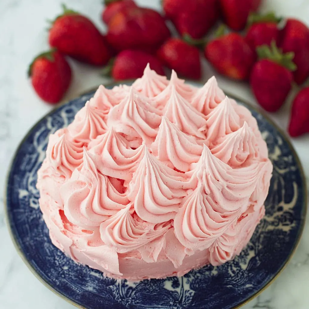 Delicious homemade strawberry whipped cream topping for desserts