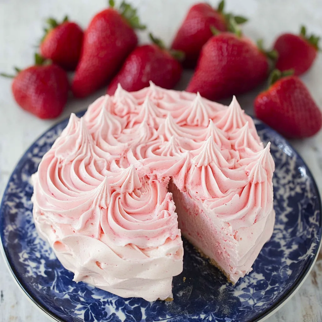 Delicious homemade strawberry whipped cream topping for desserts