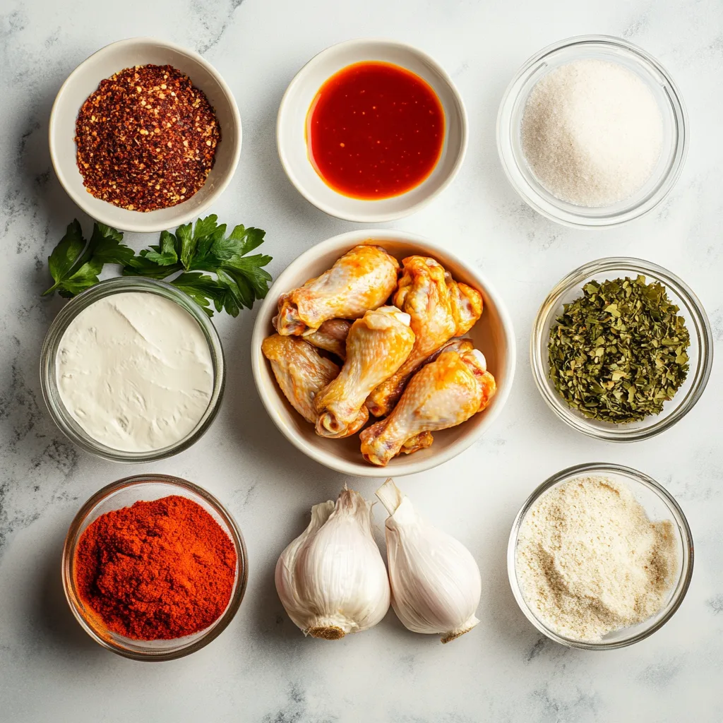 Ingredients for Air-Fried Frozen Chicken Wings.